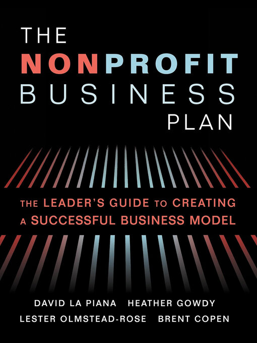 Title details for The Nonprofit Business Plan by David La Piana - Available